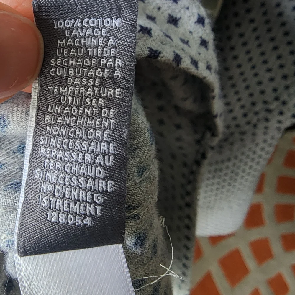 BONOBOS Men's shirt Navy Dot SZ M - Picture 3 of 7